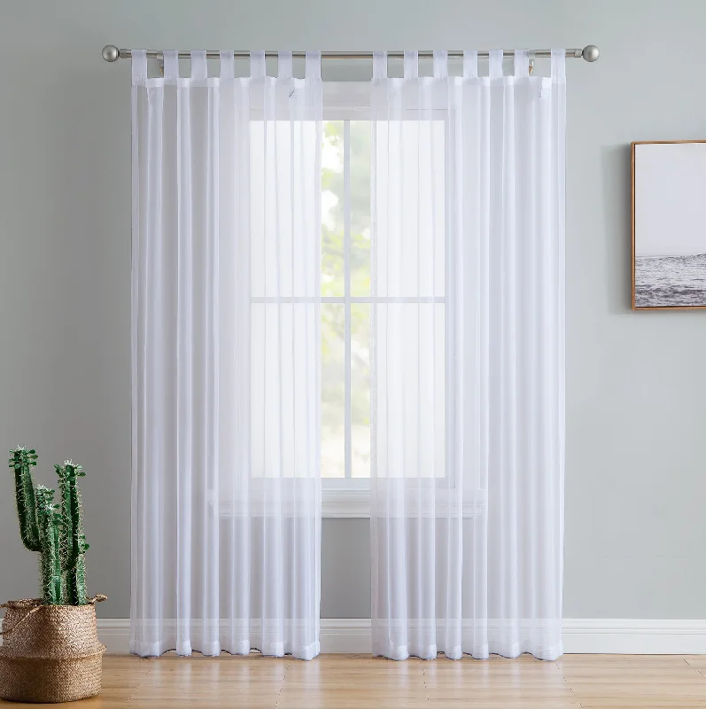 Lucento Sheer Tab Top Curtain Panels