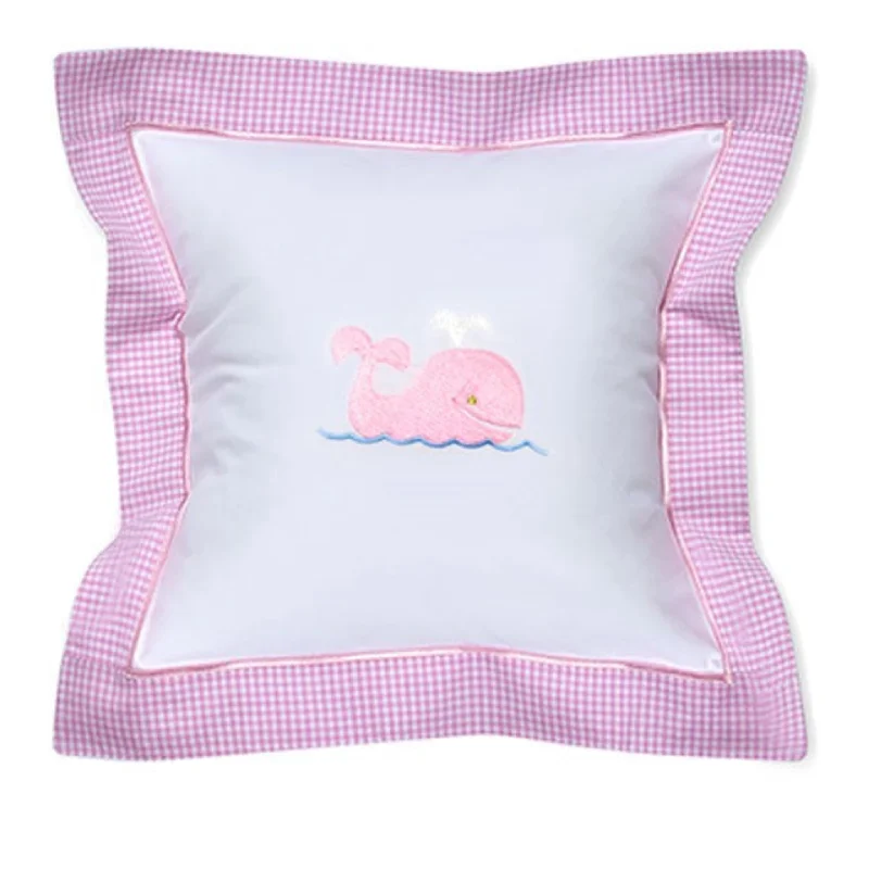 Baby Pillow Cover in Whale Pink