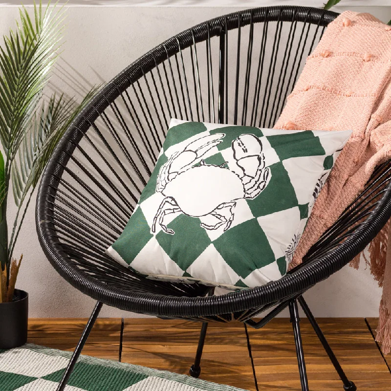 Checkerboard Outdoor Cushion Green