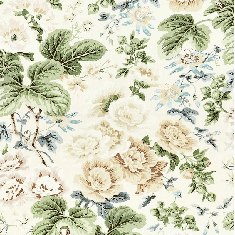 Highgrove Linen Print Fabric in Rich Cream