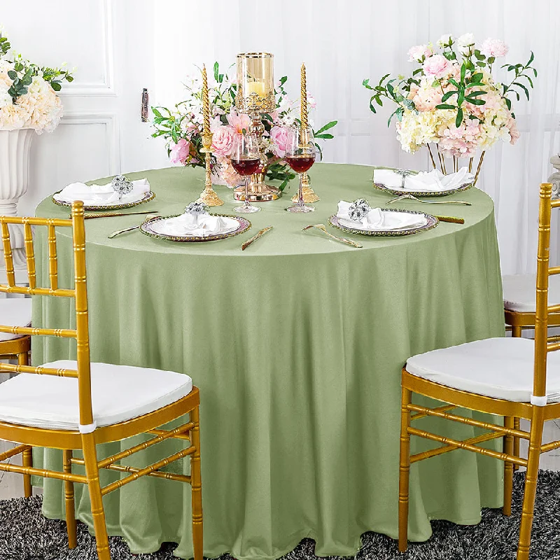 120" Seamless Round Scuba (Wrinkle-Free) (240 GSM) Tablecloth - Sage Green (1pc)