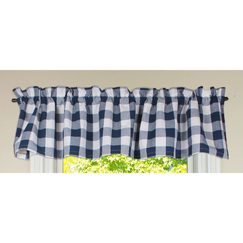 Buffalo Check Navy Blue Valance VL511014