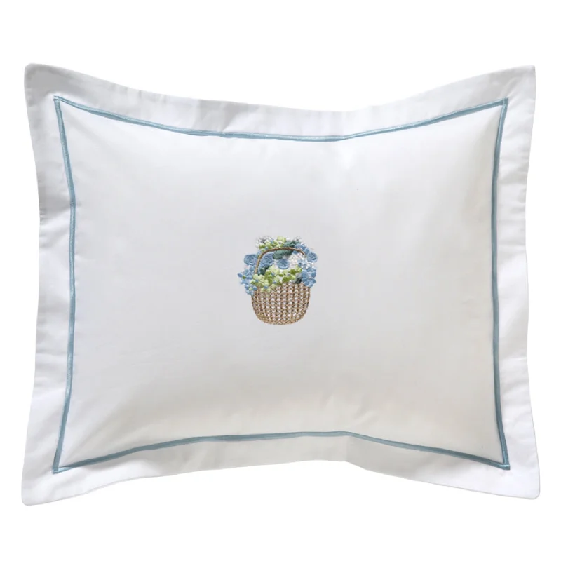 Boudoir Pillow Cover in Basket of Blooms