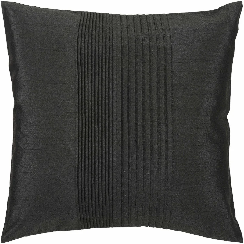 Compton Black Square Throw Pillow