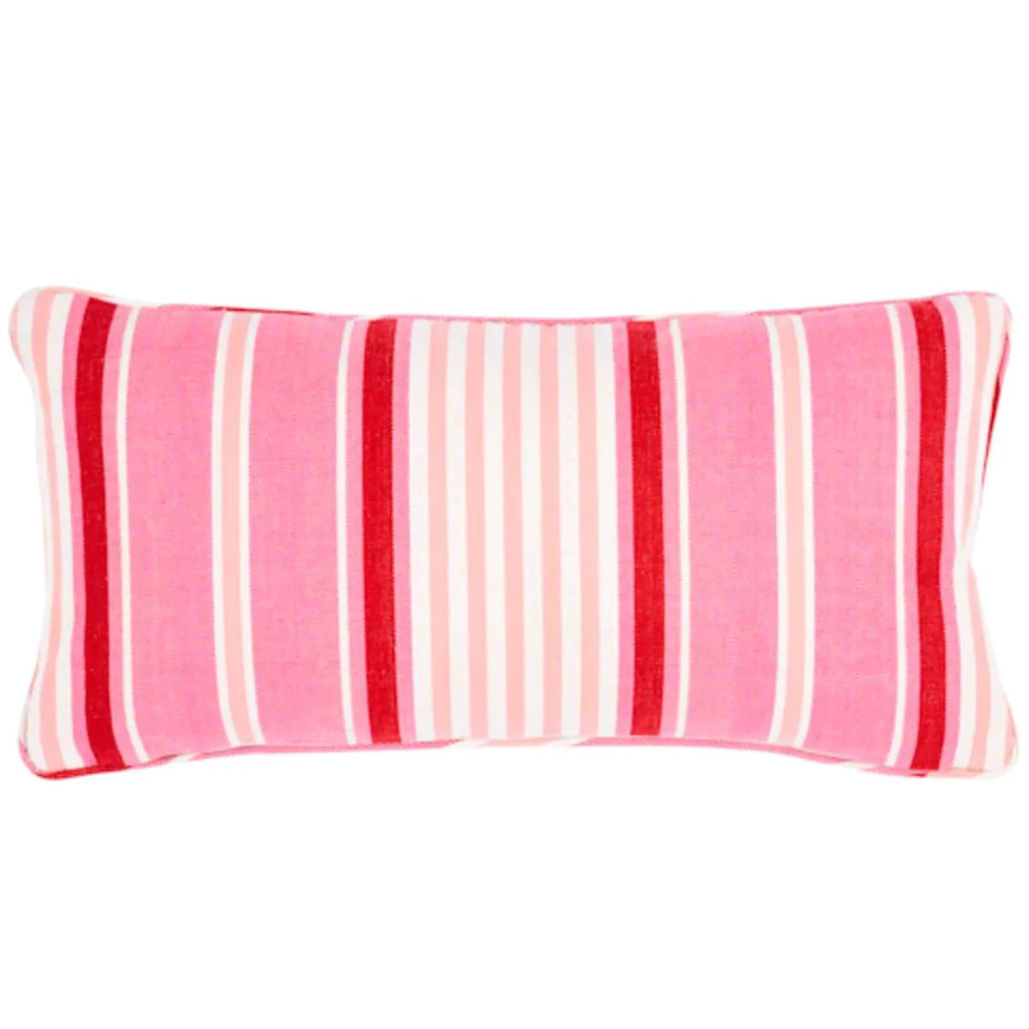 Minzer Cotton Stripe Pillow in Pink