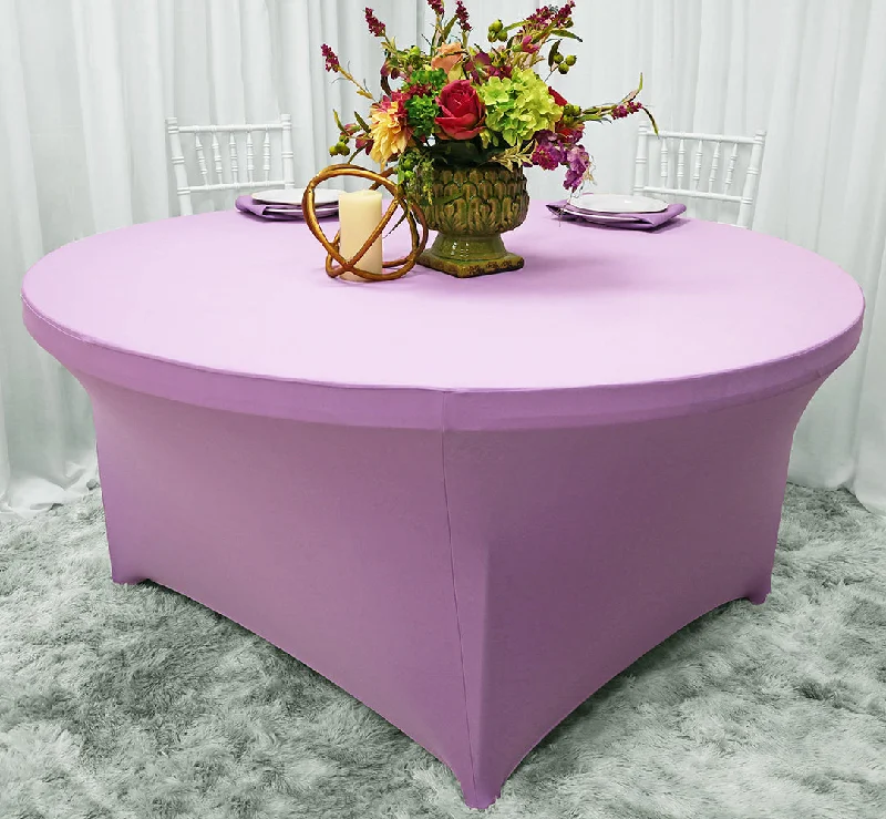 5 Ft Round Spandex (220 GSM) Table Cover - Lavender (1pc)