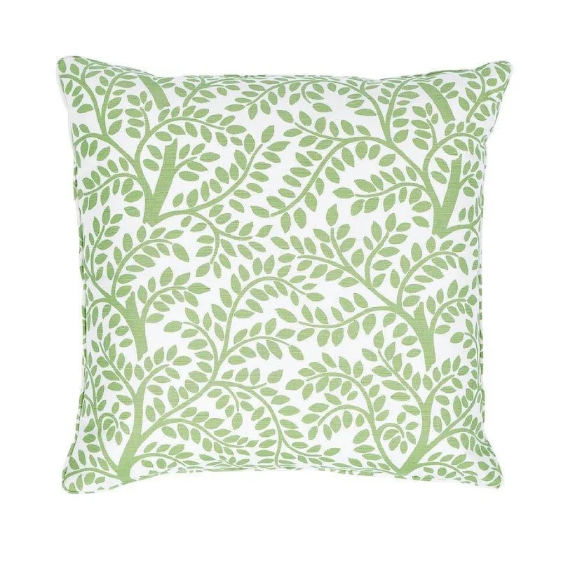 Green Vining Temple Garden 22" Throw Pillow