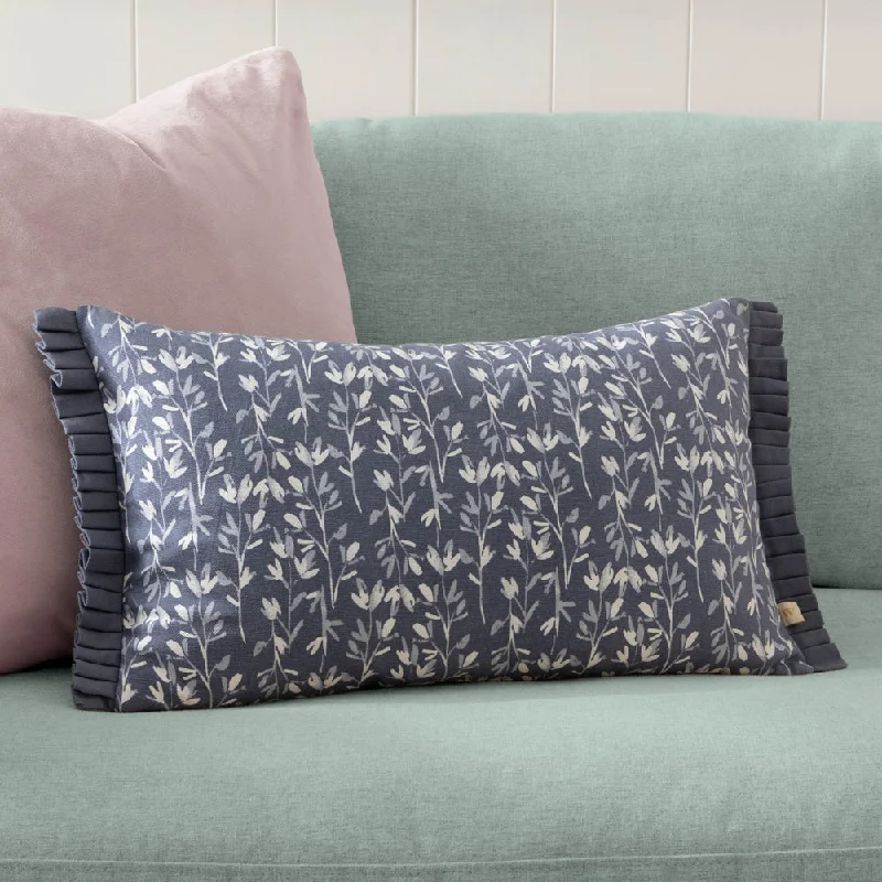 Belle Cotton Cushion French Blue