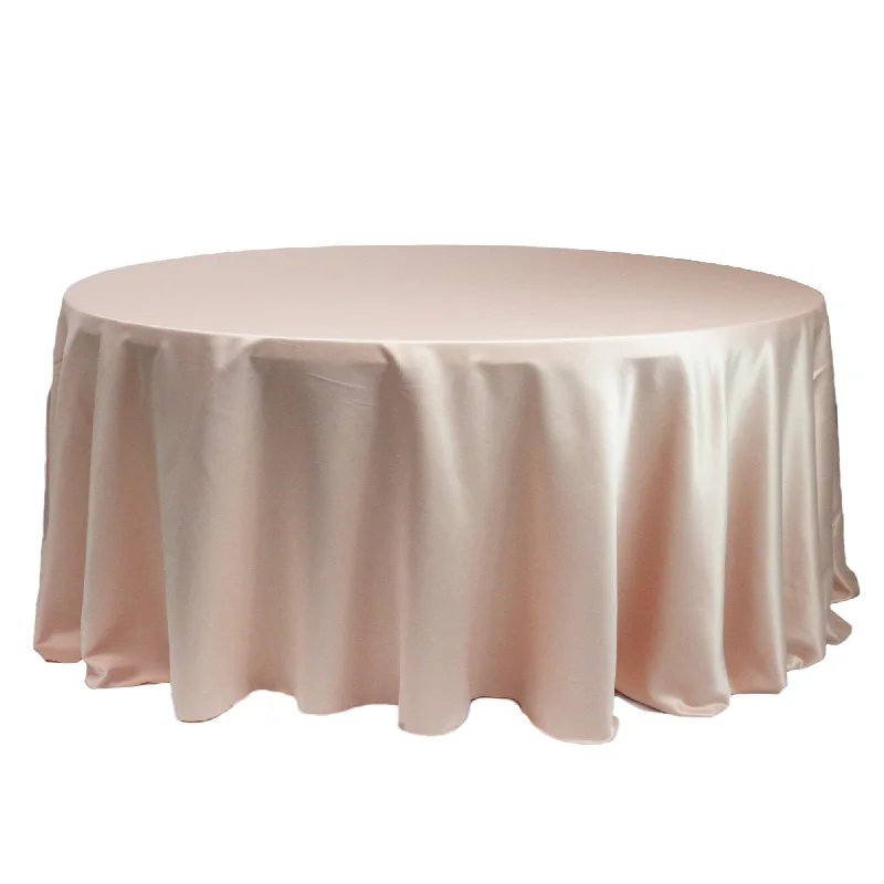 132 inch L'amour Round Tablecloth Blush