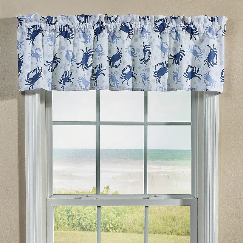 Blue Crab Valance 14" L - Set of 2 Park Designs