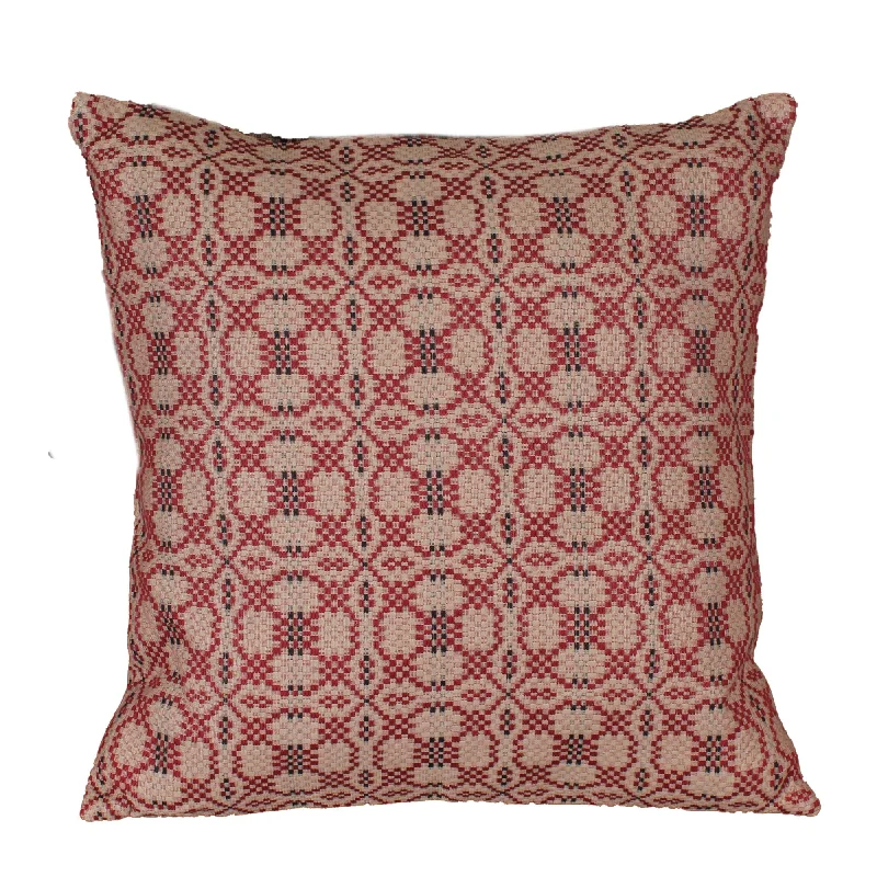 Kendall Jacquard Red Pillow Cover 18 In PC280017