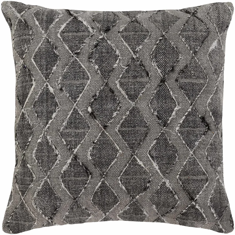 Ellettsville Gray Diamond Pattern Throw Pillow - Clearance