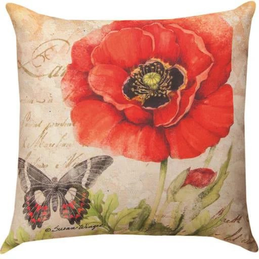 Harlequin Poppy Throw Pillow SLPOPR