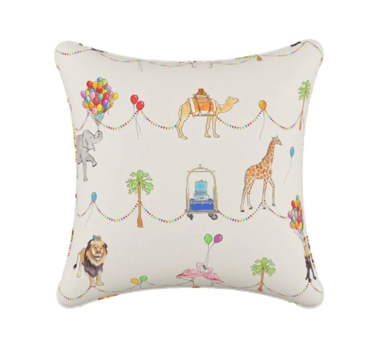 Gray Malin For Cloth & Co. Parker Parade Multi Circus Theme Throw Pillow