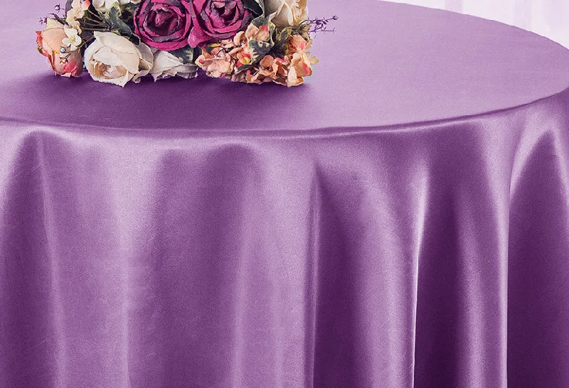 120" Seamless Round Satin Tablecloth - Wisteria (1pc)