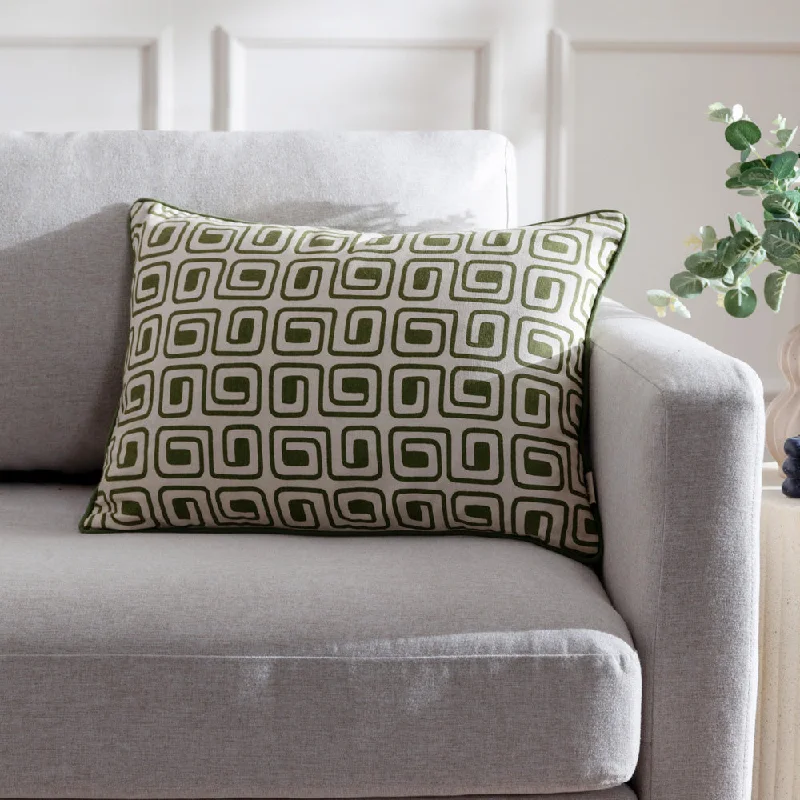 Safara Printed Cushion Olive