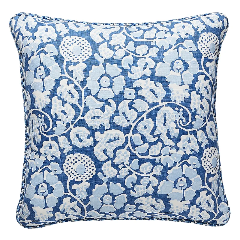 Denim Maiden Floral Pillow