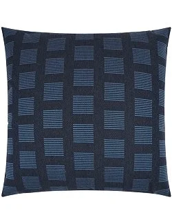 Contempo Neutrals Outdoor Pillows/Indigo Squared