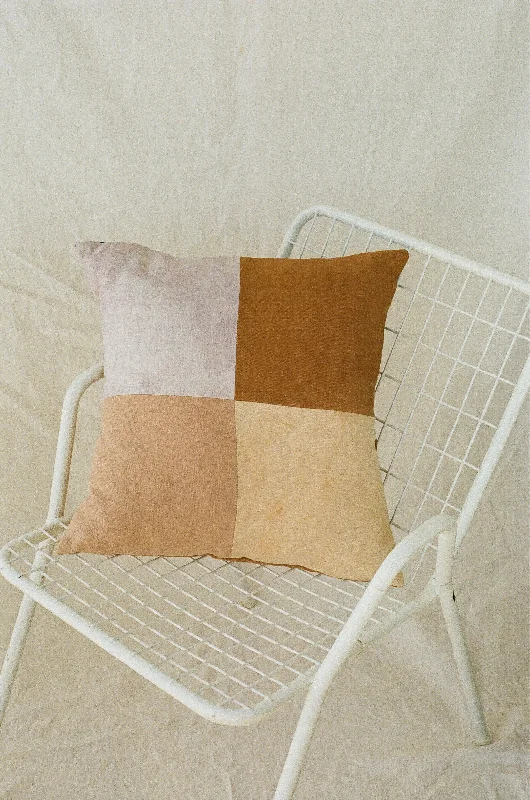 Patchwork Naturally Dyed Linen Pillow