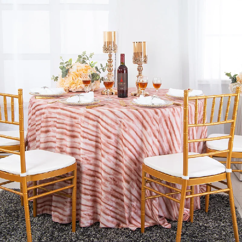 132" Round Drift Scuba (Wrinkle-Free) (240 GSM) Tablecloth - Rust/Burnt Orange (1pc)