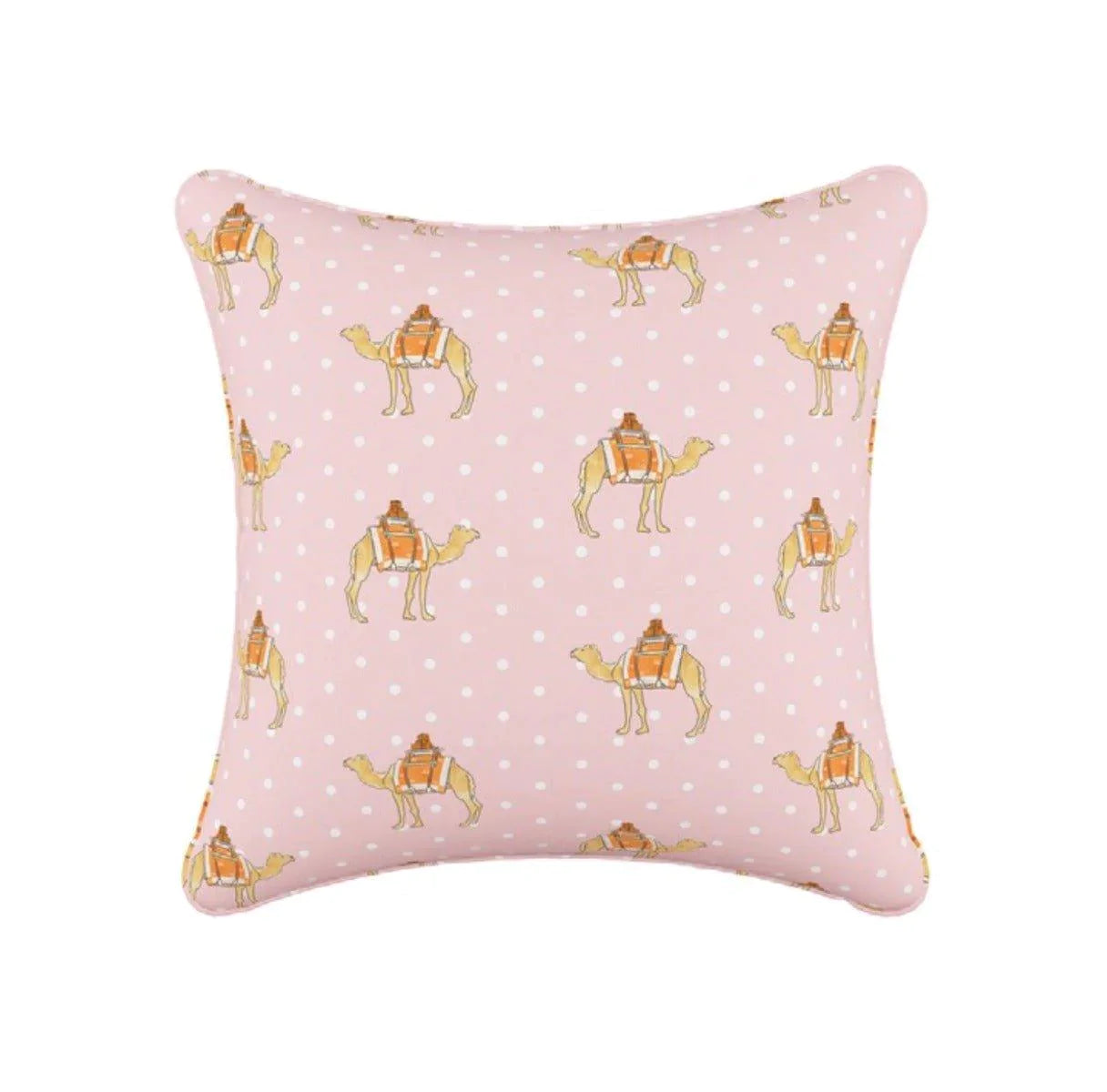 Gray Malin For Cloth & Co. Camel Dot Pink Throw Pillow