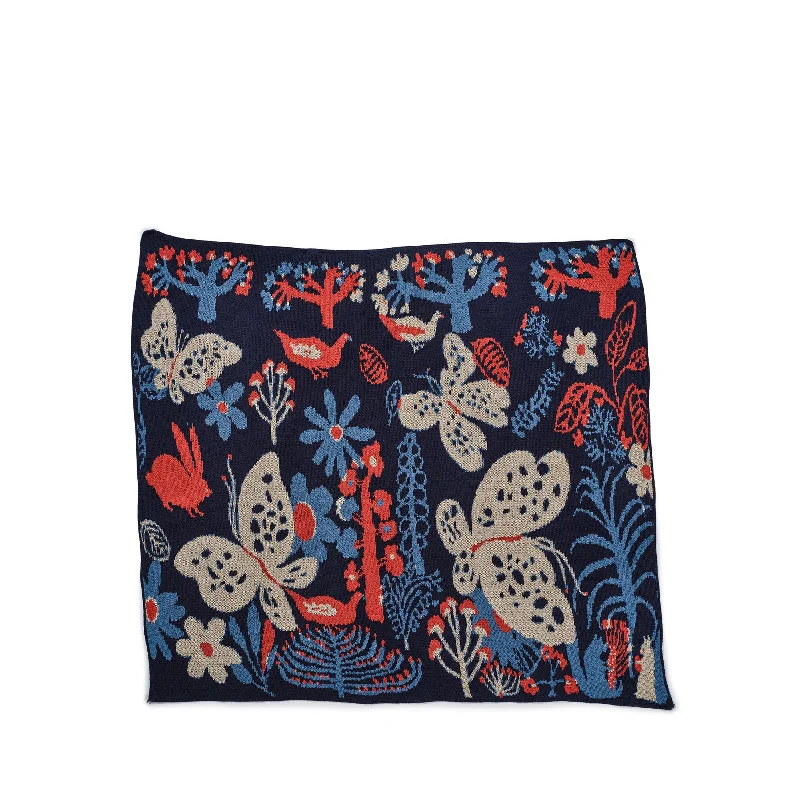 Kids Butterfly Blanket in Navy