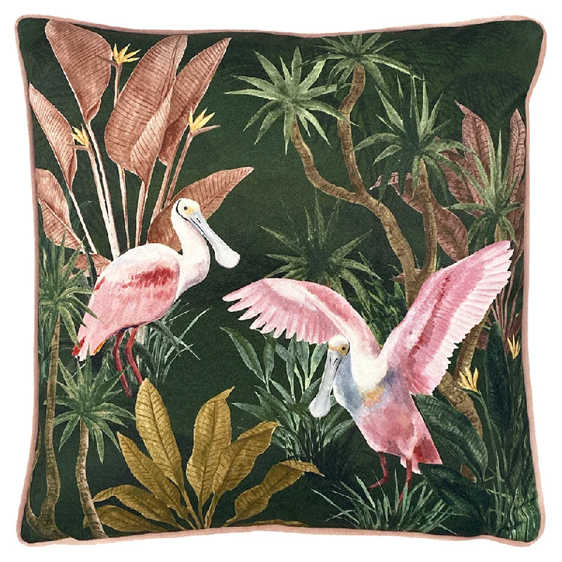 Platalea Botanical Cushion Green