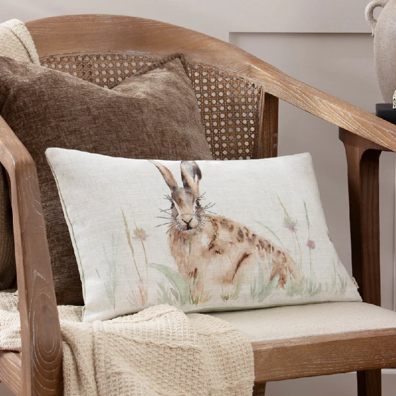 Country Hare Cushion Natural