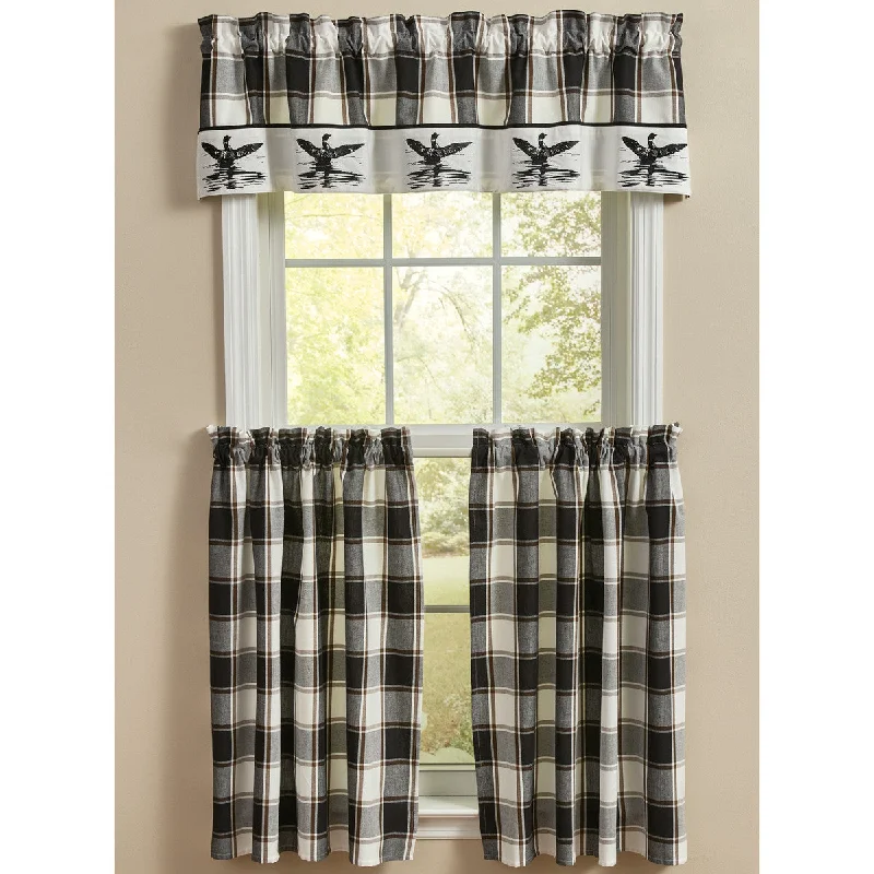 Hixon Lined Bordered Valance 14" L Set of 2 - Park Designs