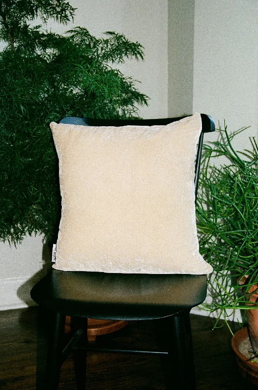 Sand Naturally Dyed Silk Velvet Pillow