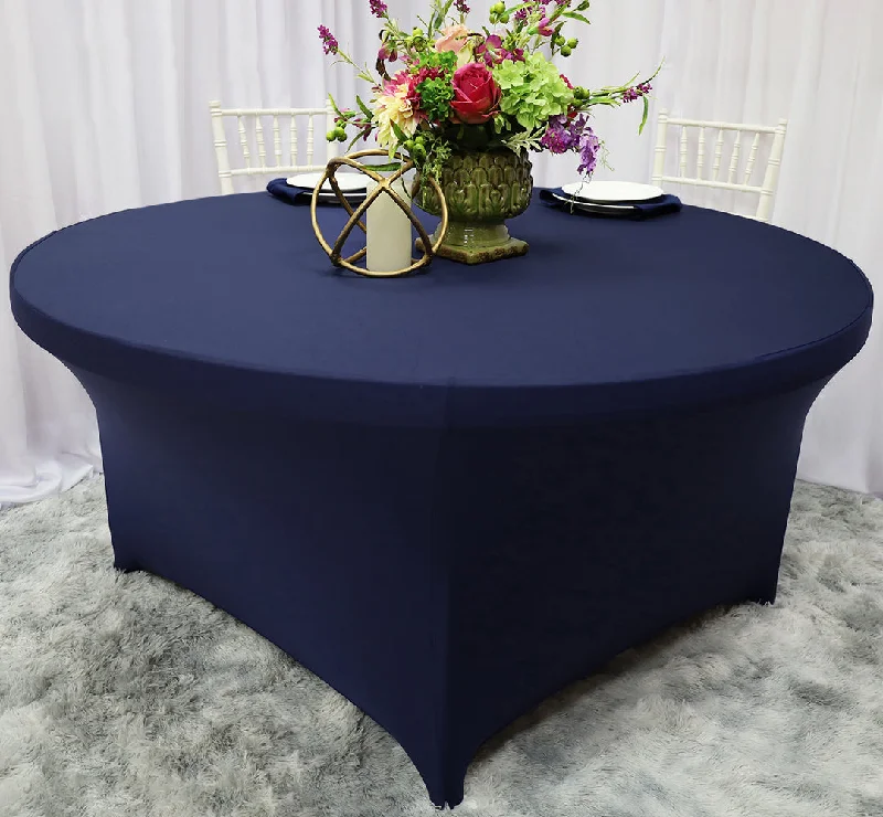 5 Ft Round Spandex (220 GSM) Table Cover - Navy Blue (1pc)