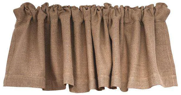 Burlap Natural Valance Curtain 16x72