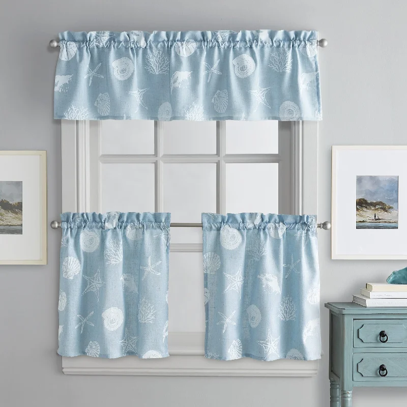 Coastal Seashells Valance, Swag and Tier Pair Curtain Collection