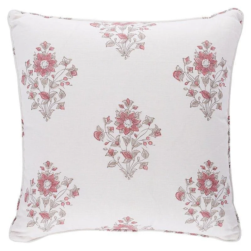 Pink & White Beatrice Bouquet 20" Throw Pillow