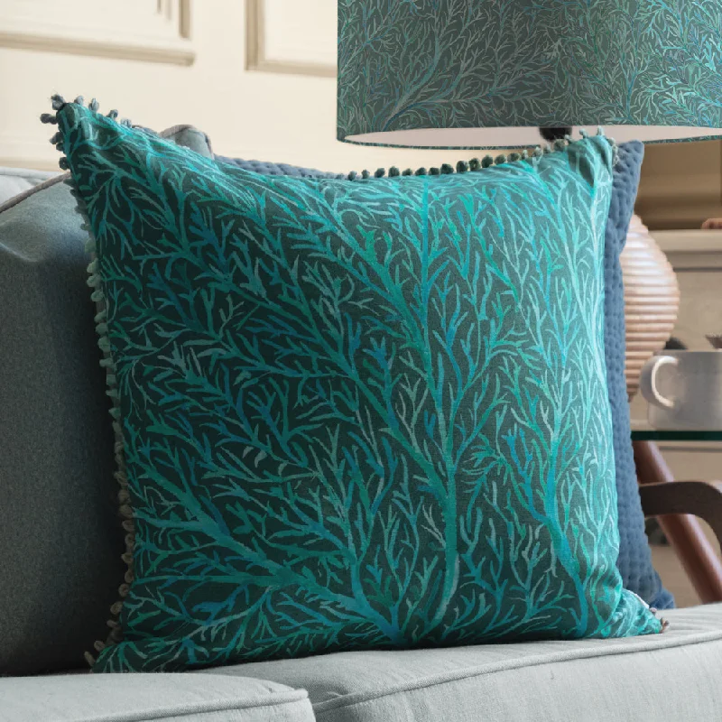 Coressa Printed Cushion Teal