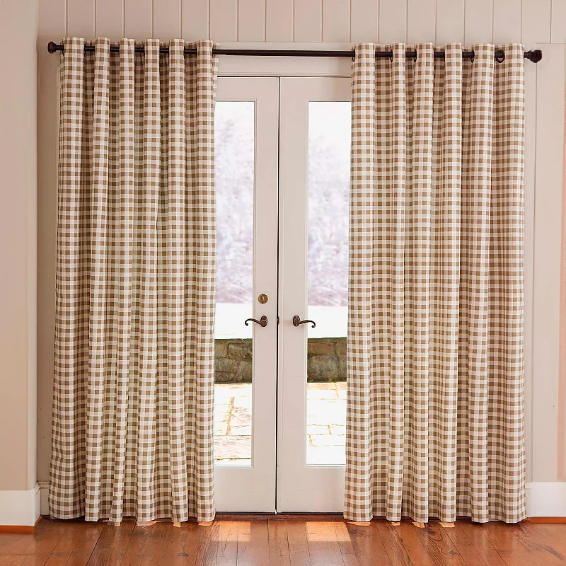 Thermalogic™ Check Grommet-Top Curtain Pair, 72"L