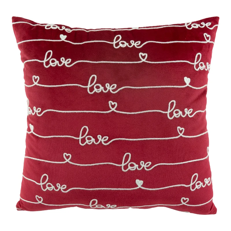 Love Scripted 18x18 Throw Pillow