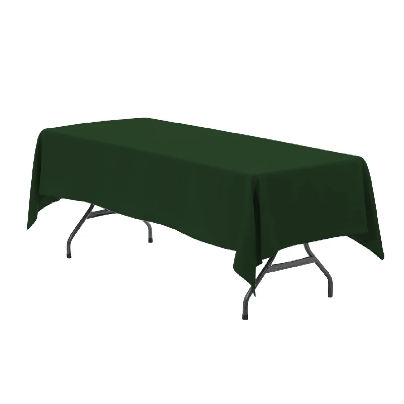 60 x 102 inch Polyester Rectangular Tablecloth Hunter Green