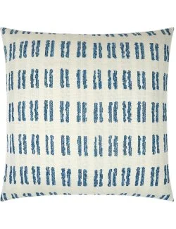 Contempo Neutrals Outdoor Pillows/Boho Hashmarks Blue