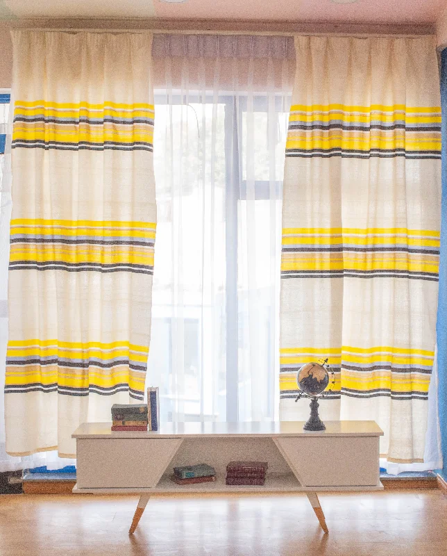 Adey Single Panel Yellow Curtain