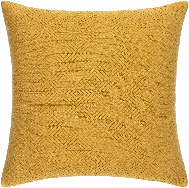 Bantogon Mustard Diamond Pattern Pillow