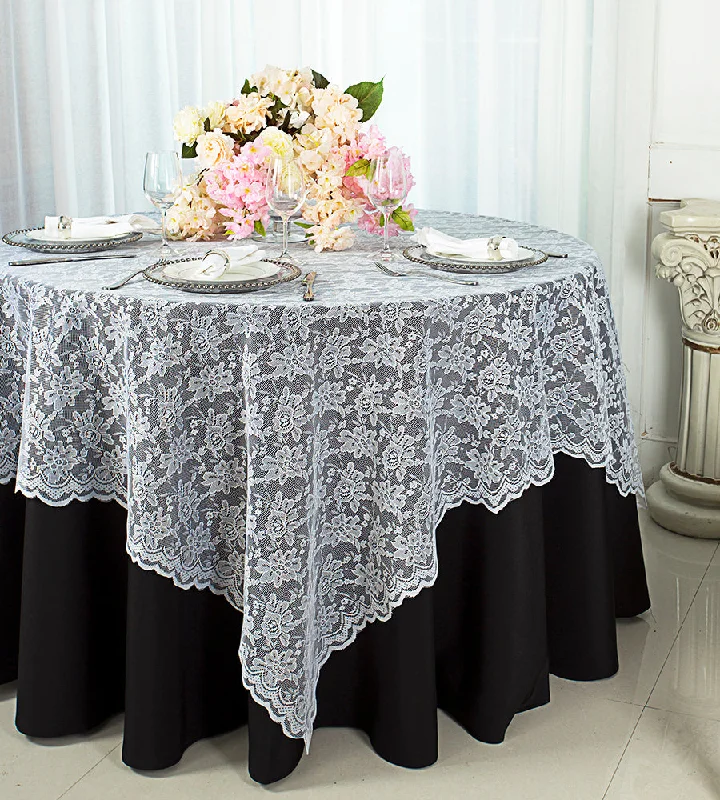 54"x54" Square Caspari Lace Tablecloth/Table Overlay - White (1pc)