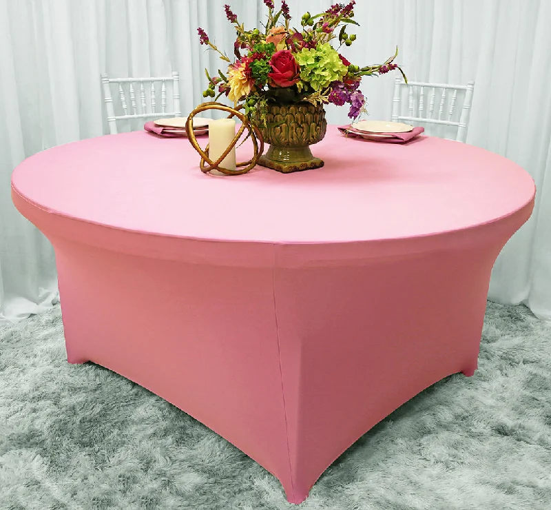 5 Ft Round Spandex (220 GSM) Table Cover - Pink (1pc)