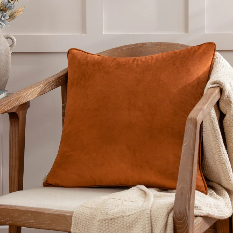 Opulence Soft Velvet Cushion Ginger