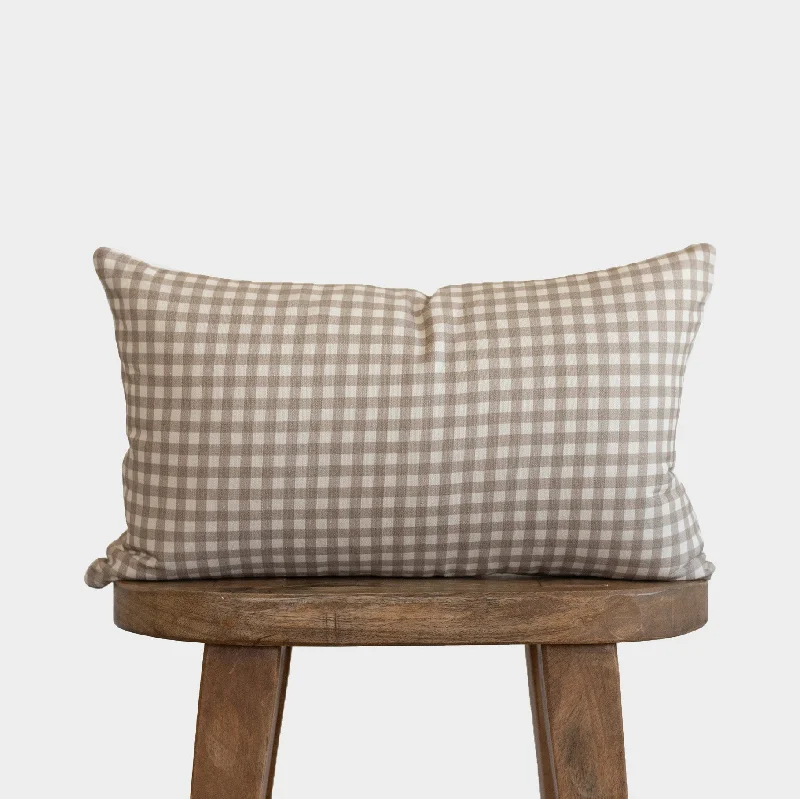 Tan Gingham - Lumbar - 12x20" | 12x40"