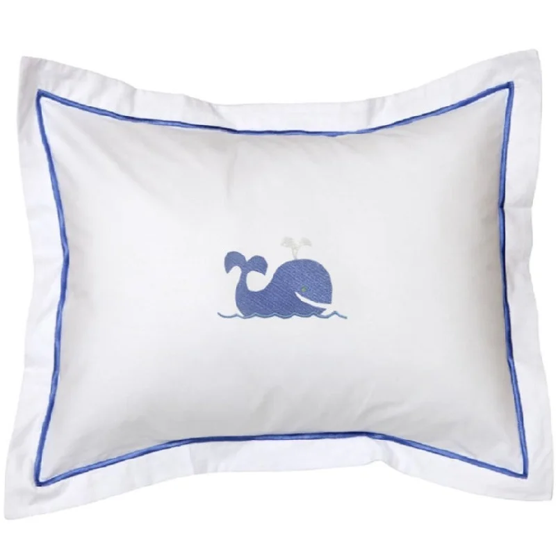 Baby Boudoir Pillow Cover in Whale Blue