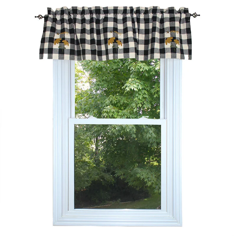 Bee Happy Buffalo Check Valance Valance VL700000