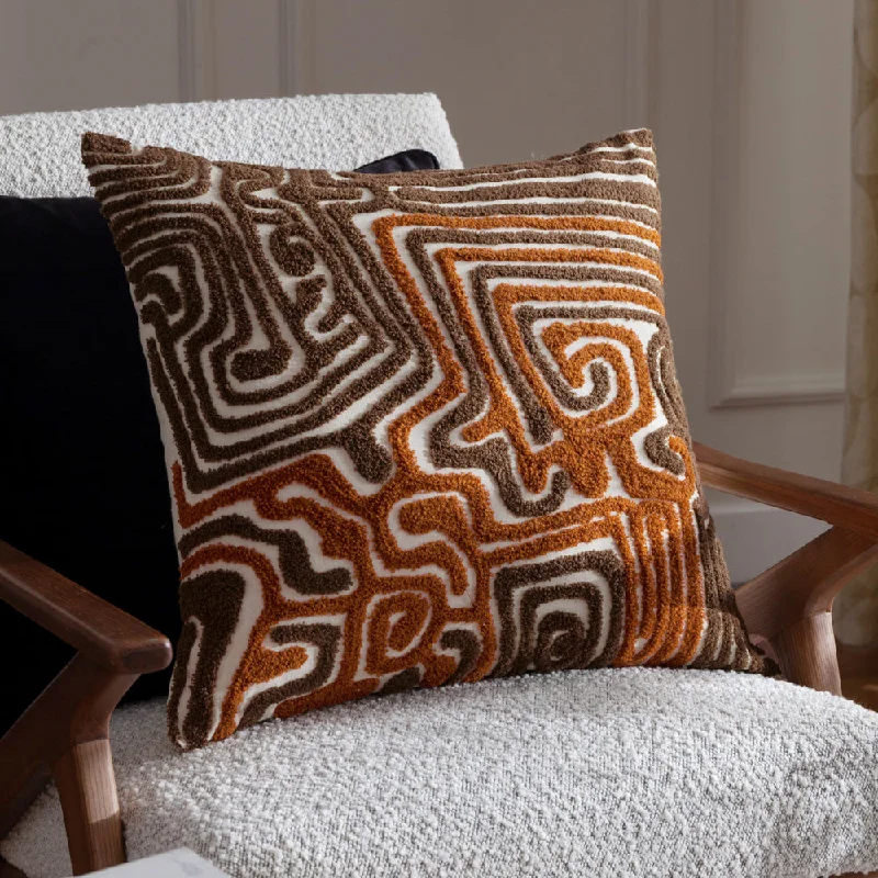 Tosca Tufted Cushion Copper/Brown