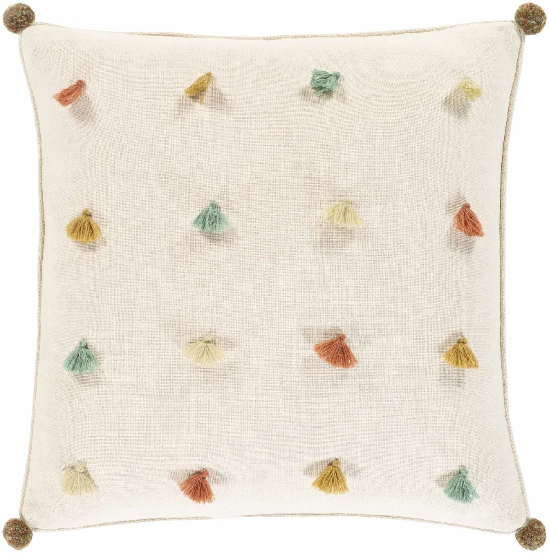 Paradis Pom-Pom Tassel Throw Pillow