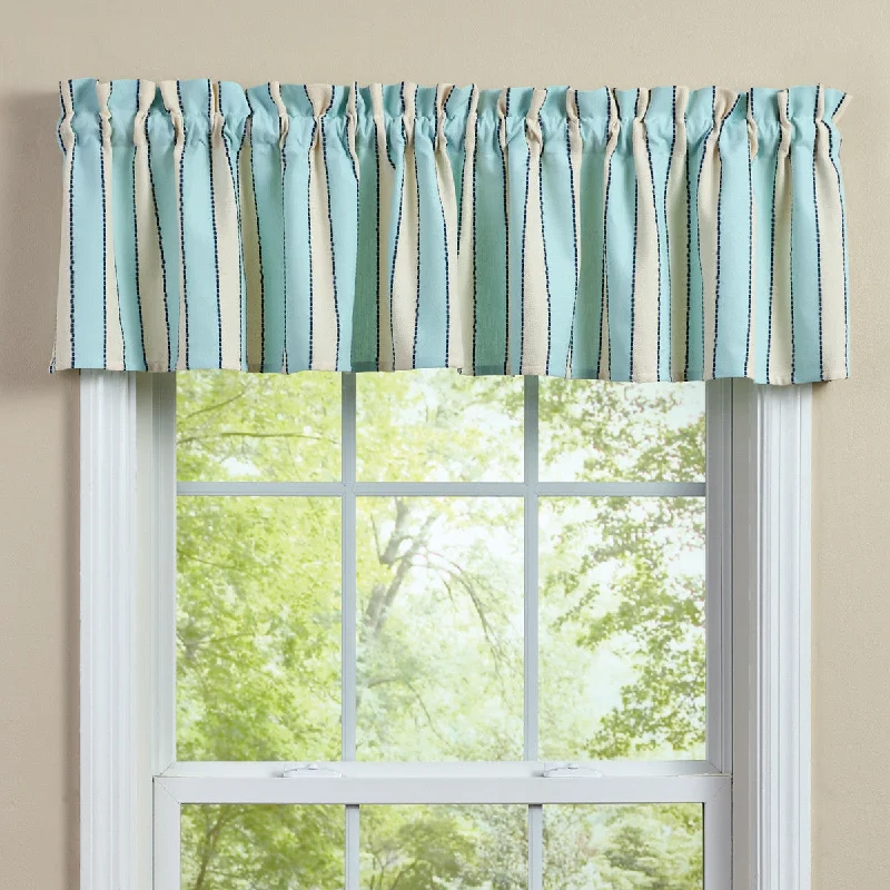 Dockside Stripe Valance 14" L  Set of 2  Park Designs